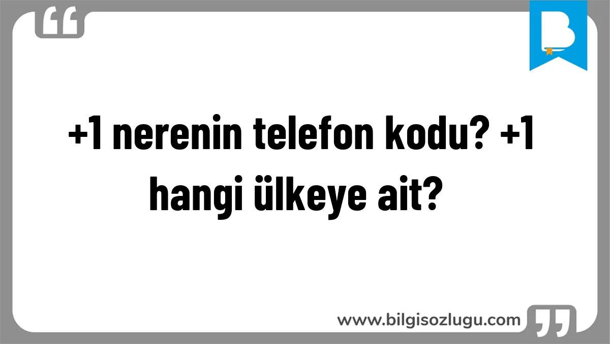 +1 nerenin telefon kodu? +1 hangi ülkeye ait?	