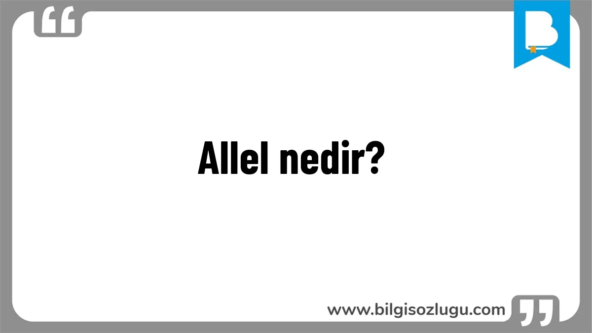 Allel nedir?