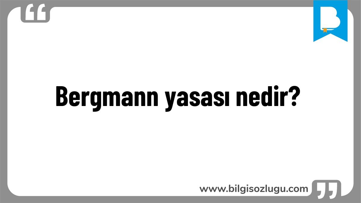 Bergmann yasası nedir?
