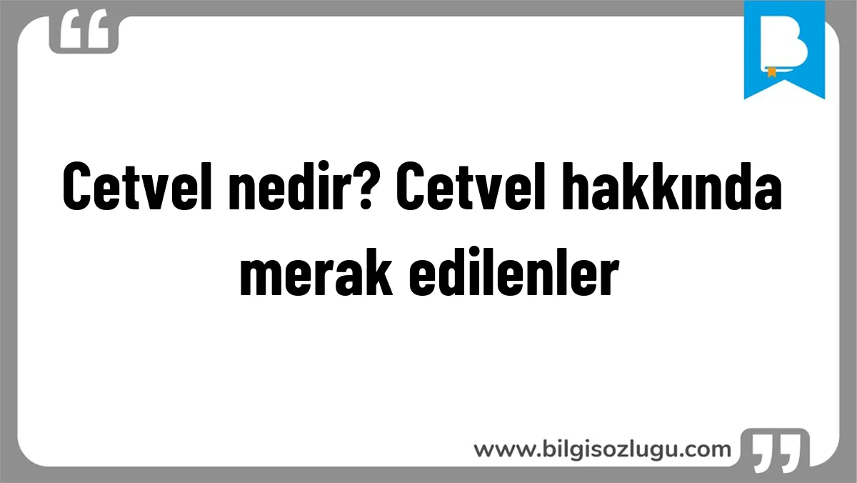 Cetvel nedir? Cetvel hakkında merak edilenler