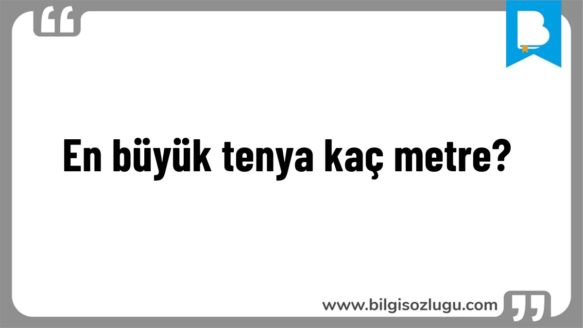 En büyük tenya kaç metre?