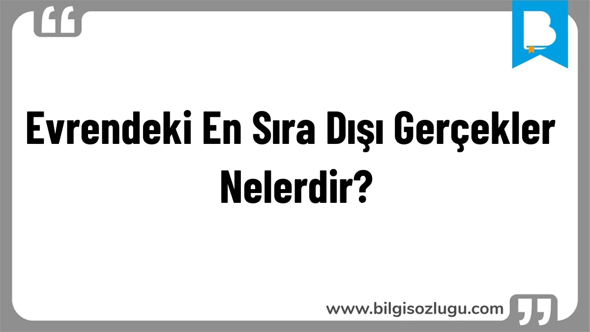 Evrendeki En Sıra Dışı Gerçekler Nelerdir?