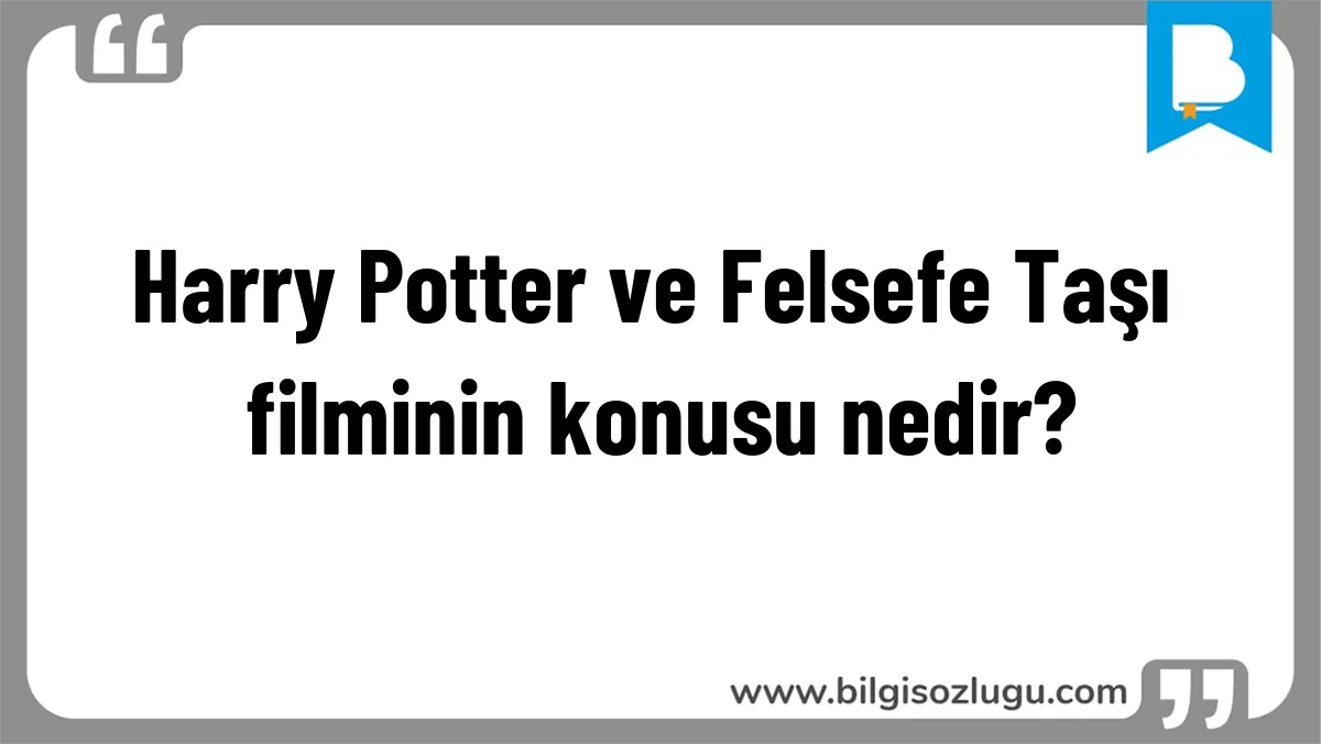 Harry Potter ve Felsefe Taşı filminin konusu nedir?