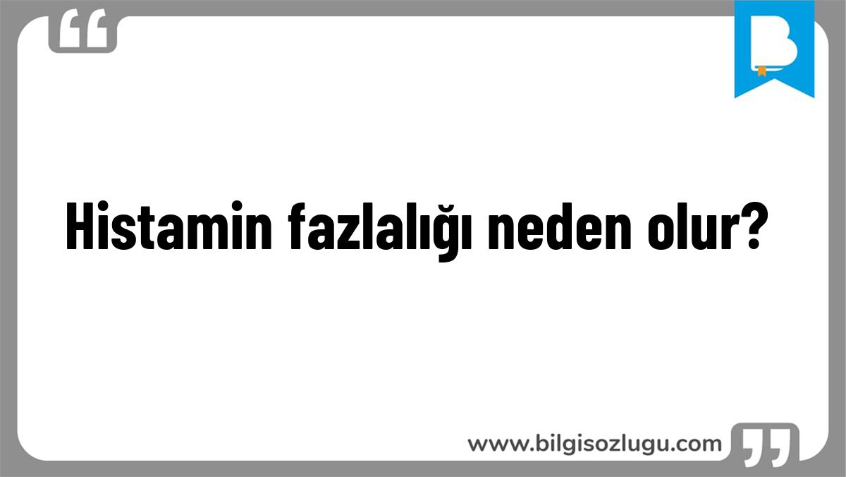 Histamin fazlalığı neden olur?