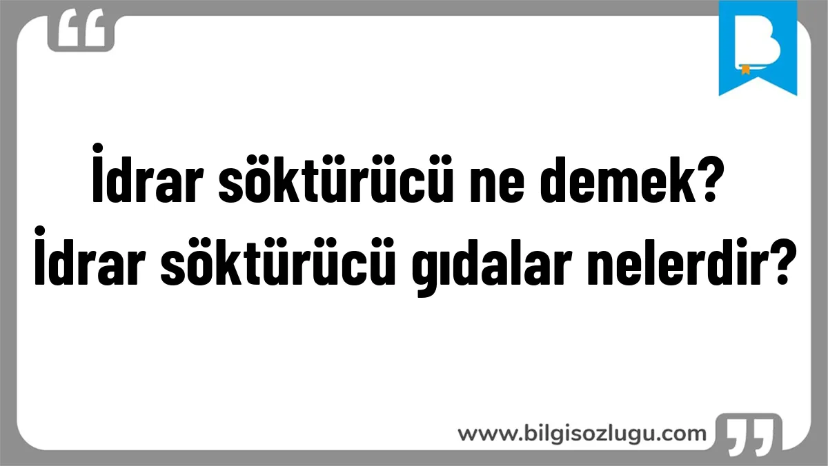 İdrar söktürücü ne demek? İdrar söktürücü gıdalar nelerdir?