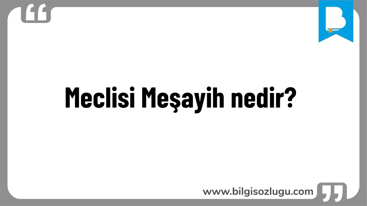 Meclisi Meşayih nedir?