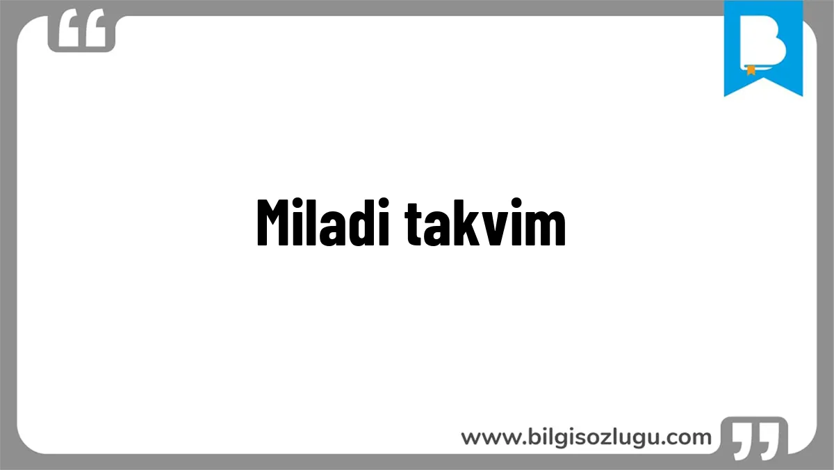 Miladi takvim
