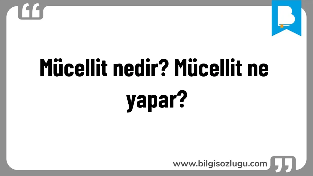 Mücellit nedir? Mücellit ne yapar?