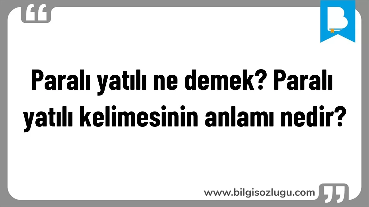 Paralı yatılı ne demek? Paralı yatılı kelimesinin anlamı nedir?