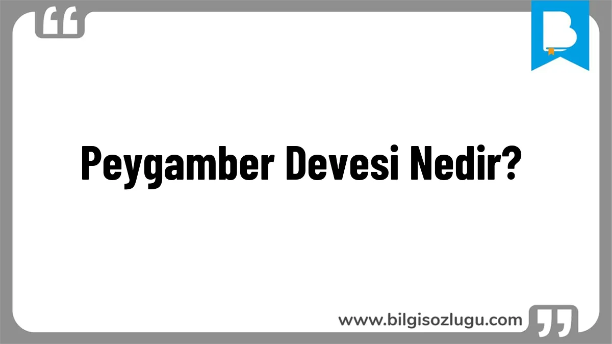 Peygamber Devesi Nedir?
