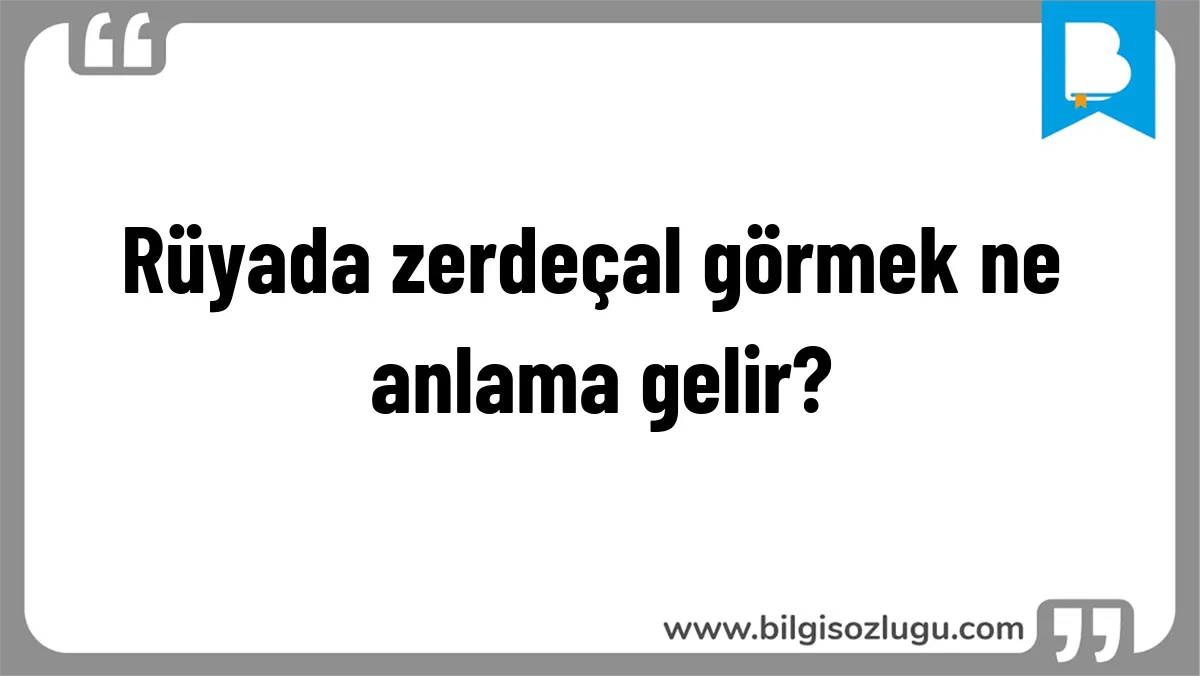 Rüyada zerdeçal görmek ne anlama gelir?