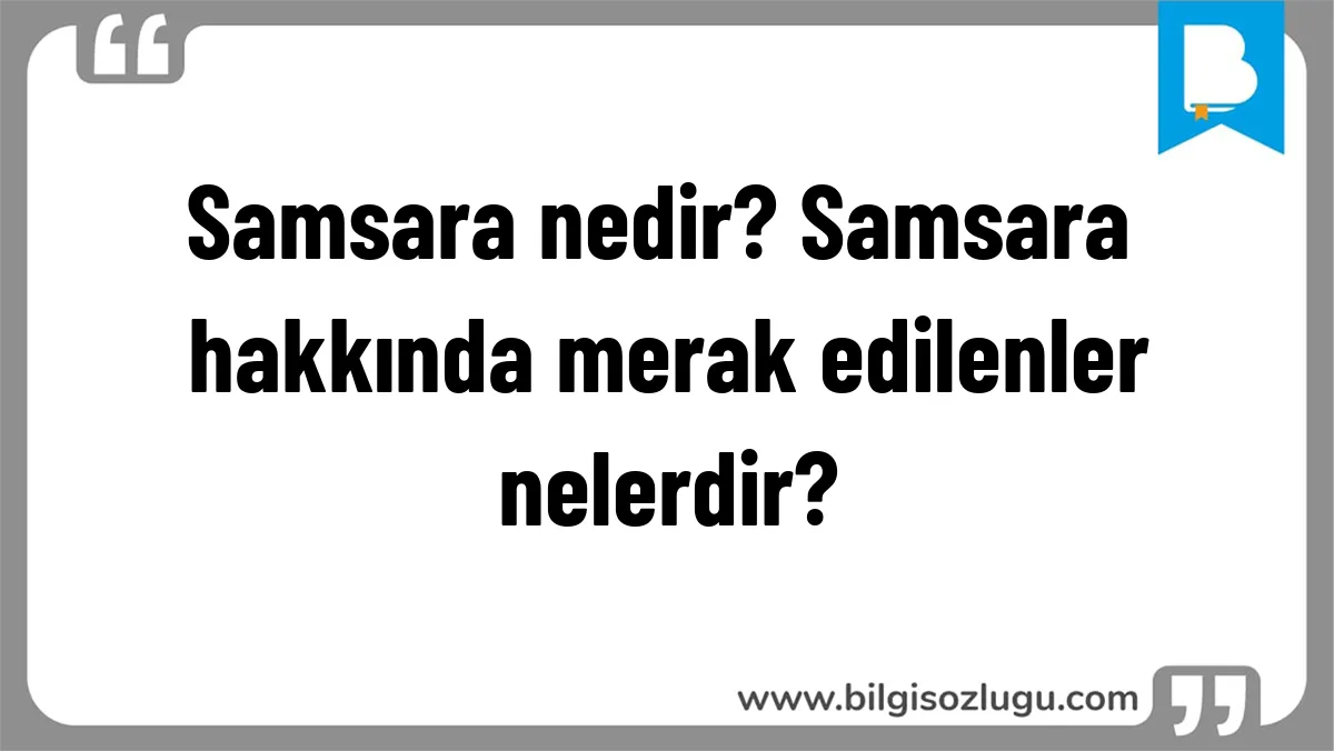 Samsara nedir? Samsara hakkında merak edilenler nelerdir?