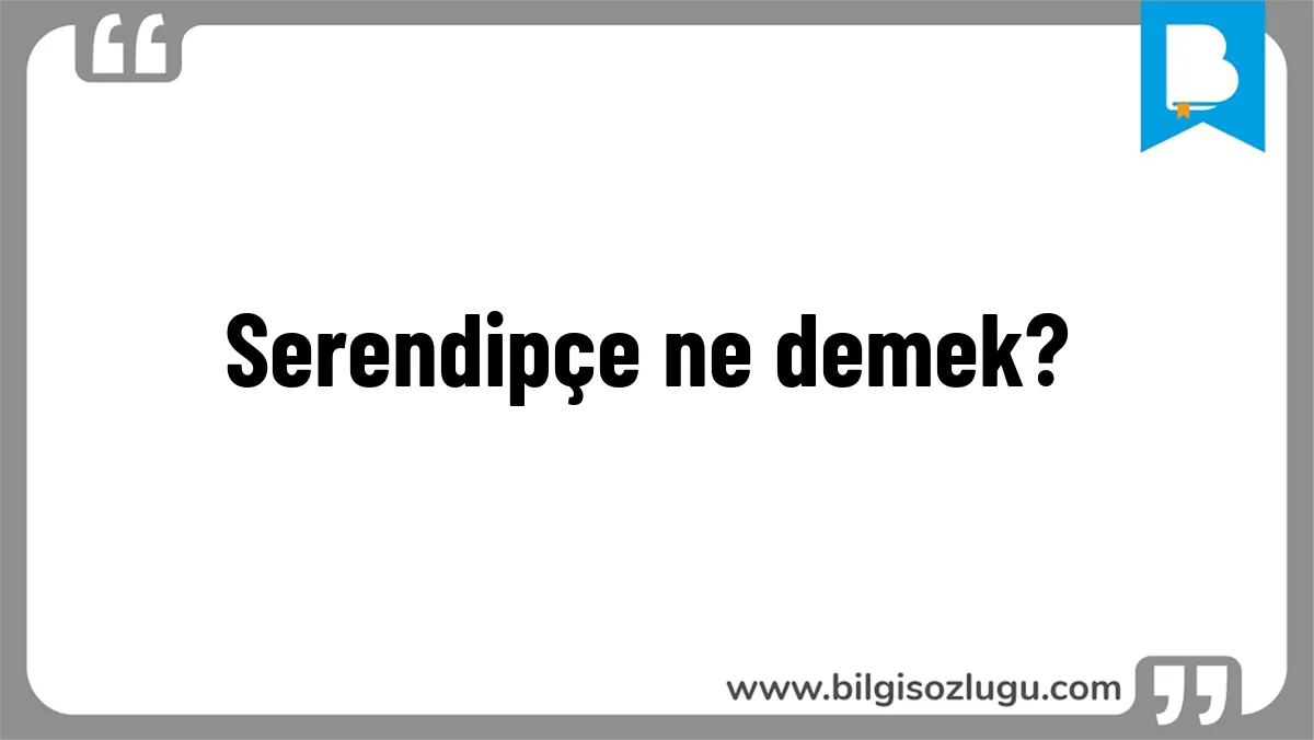 Serendipçe ne demek?