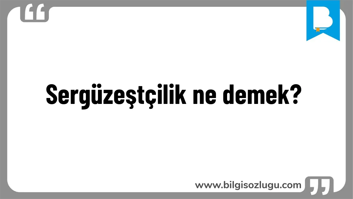 Sergüzeştçilik ne demek?