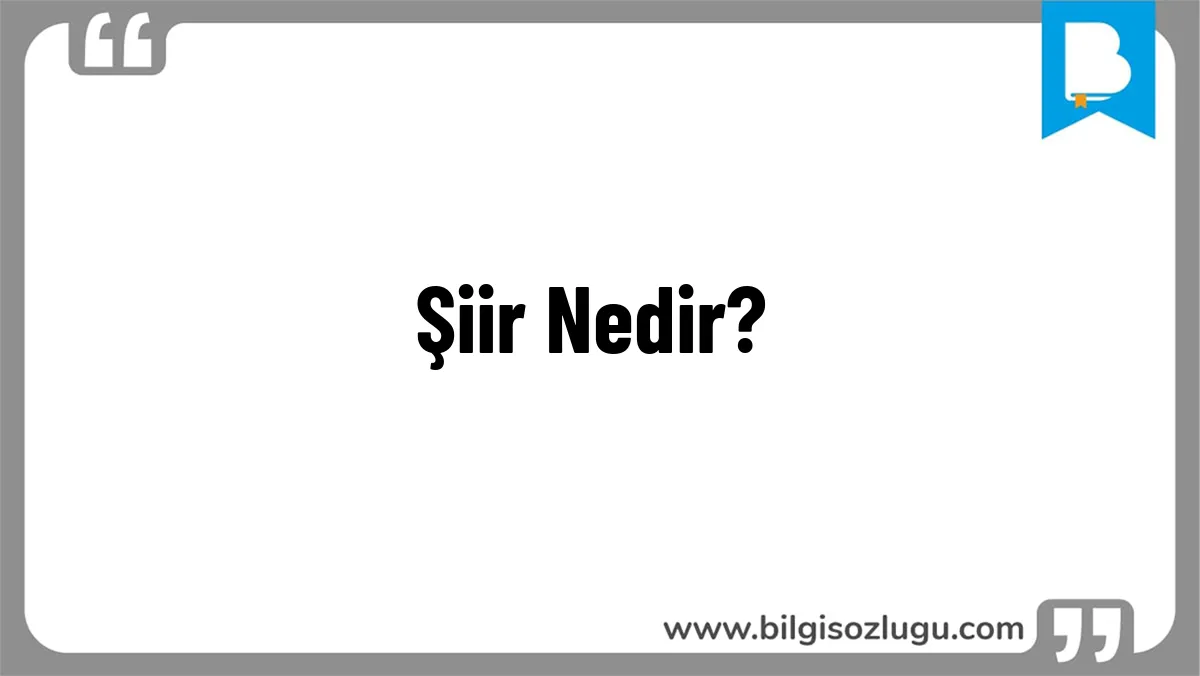 Şiir Nedir?