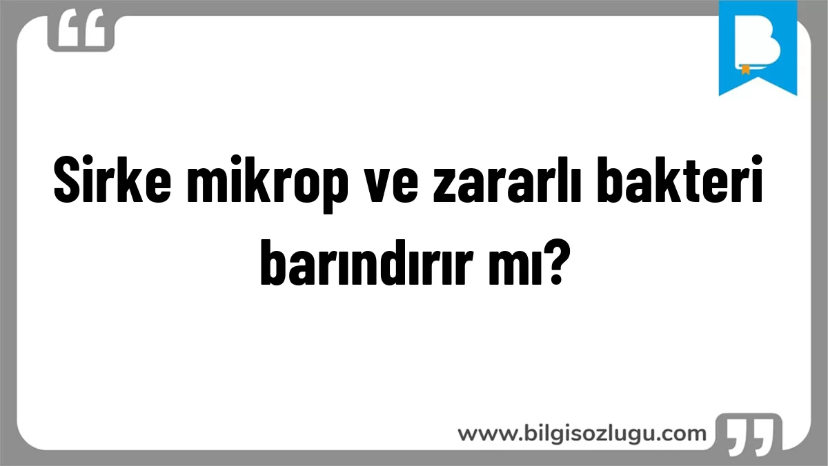 Sirke mikrop ve zararlı bakteri barındırır mı?