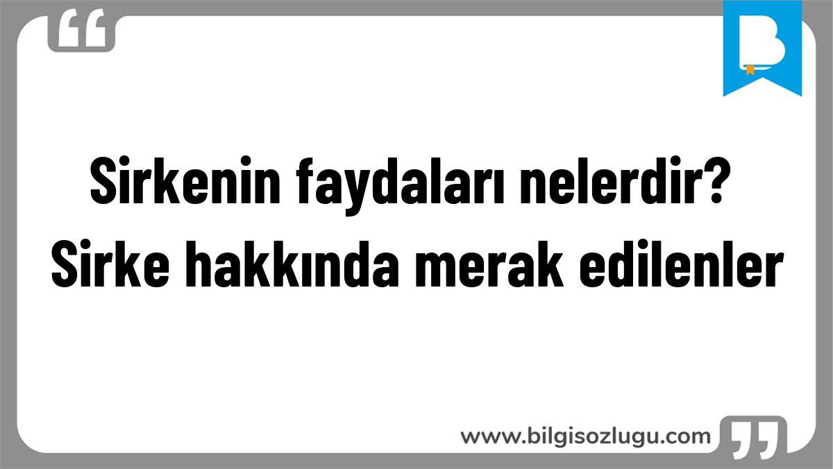 Sirkenin faydaları nelerdir? Sirke hakkında merak edilenler