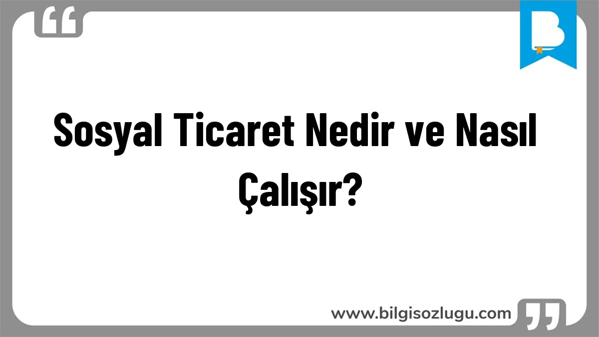 Sosyal Ticaret Nedir ve Nasıl Çalışır?