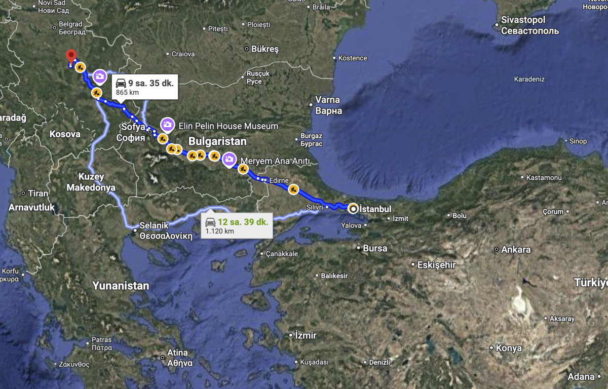 Türkiye ile Sırbistan Arası Kaç Kilometre?