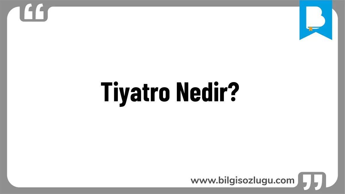 Tiyatro Nedir?