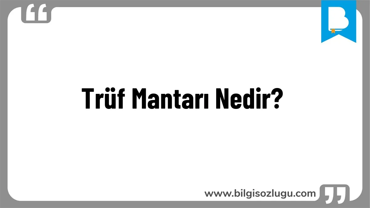 Trüf Mantarı Nedir?