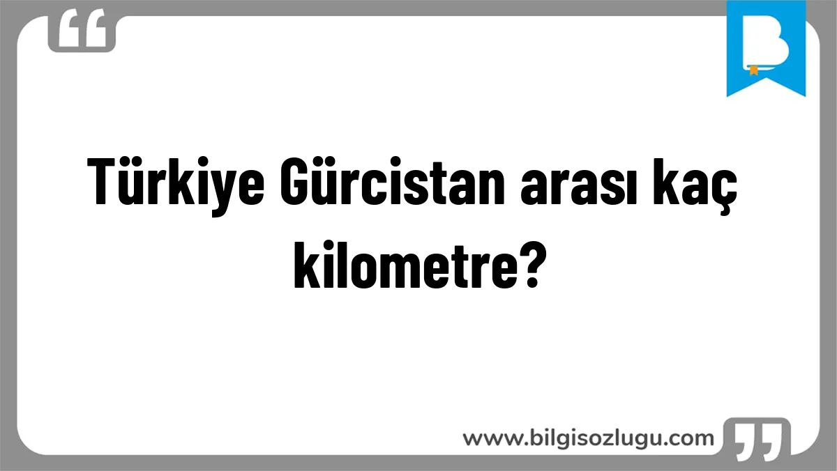 Türkiye Gürcistan arası kaç kilometre?