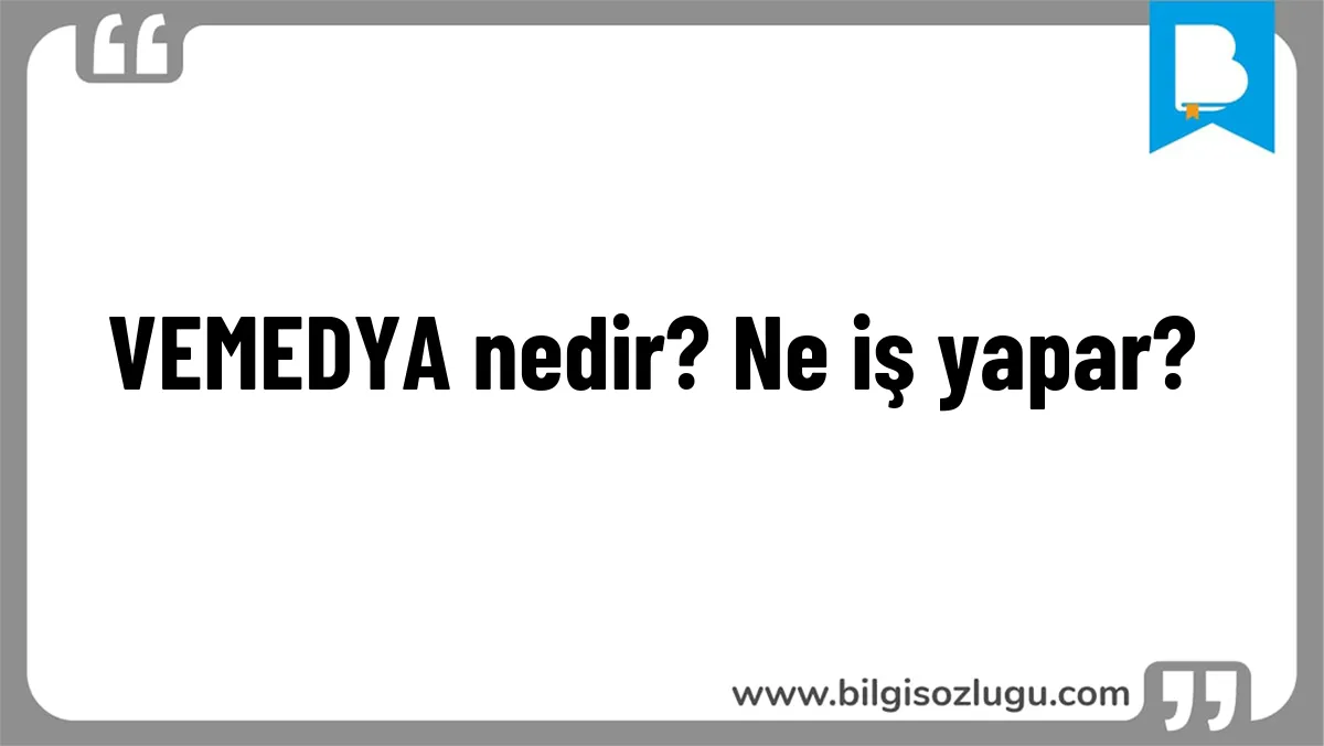 VEMEDYA nedir? Ne iş yapar?