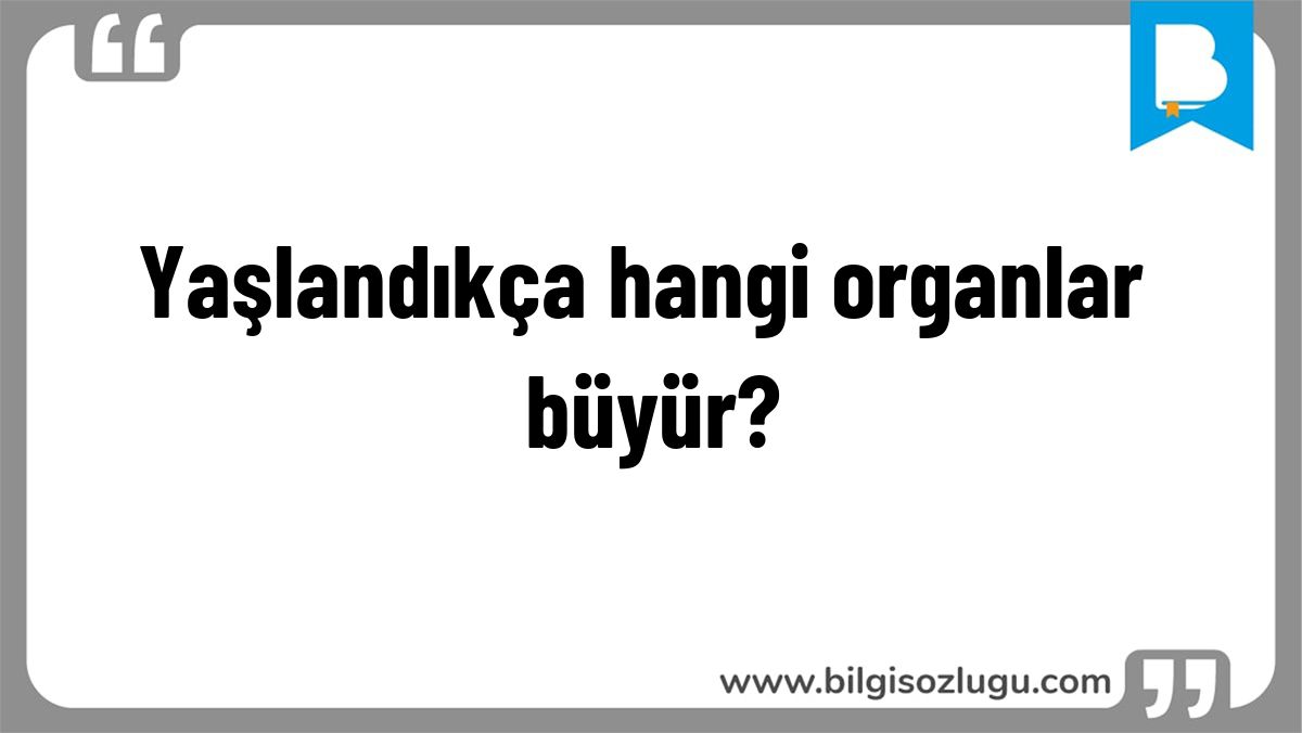 Yaşlandıkça hangi organlar büyür?