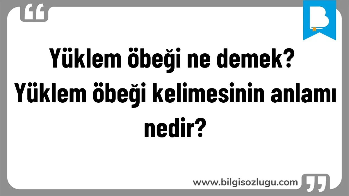Yüklem öbeği ne demek? Yüklem öbeği kelimesinin anlamı nedir?
