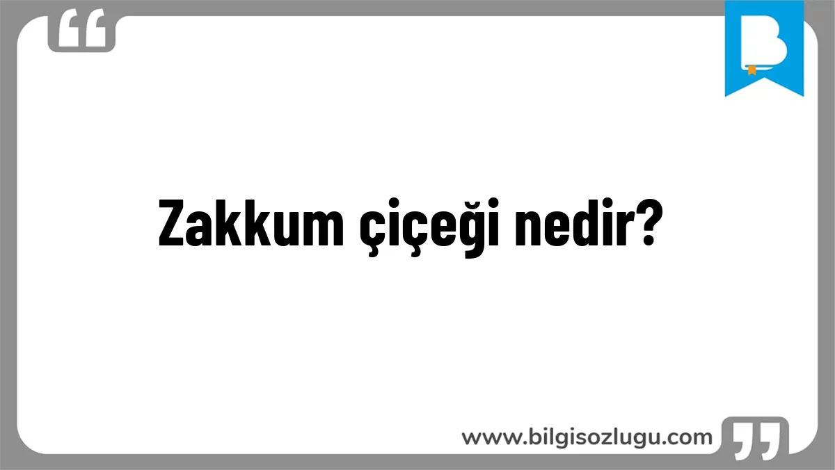 Zakkum çiçeği nedir?